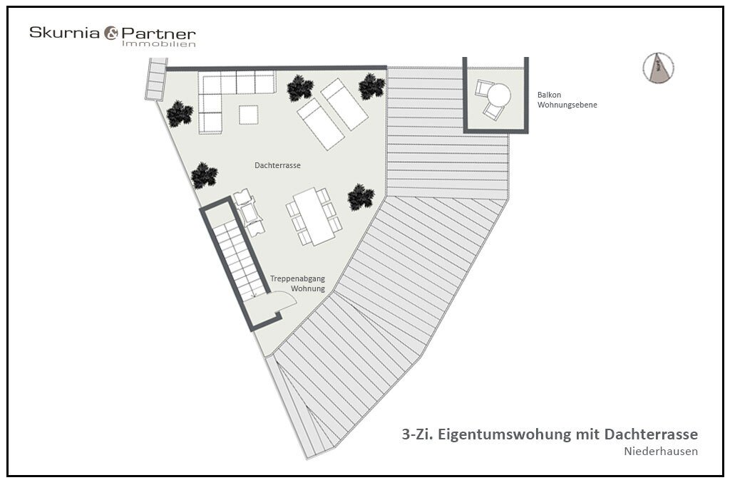 Charmante Wohnung mit fantastischer Dachterrasse über den Dächern der Stadt